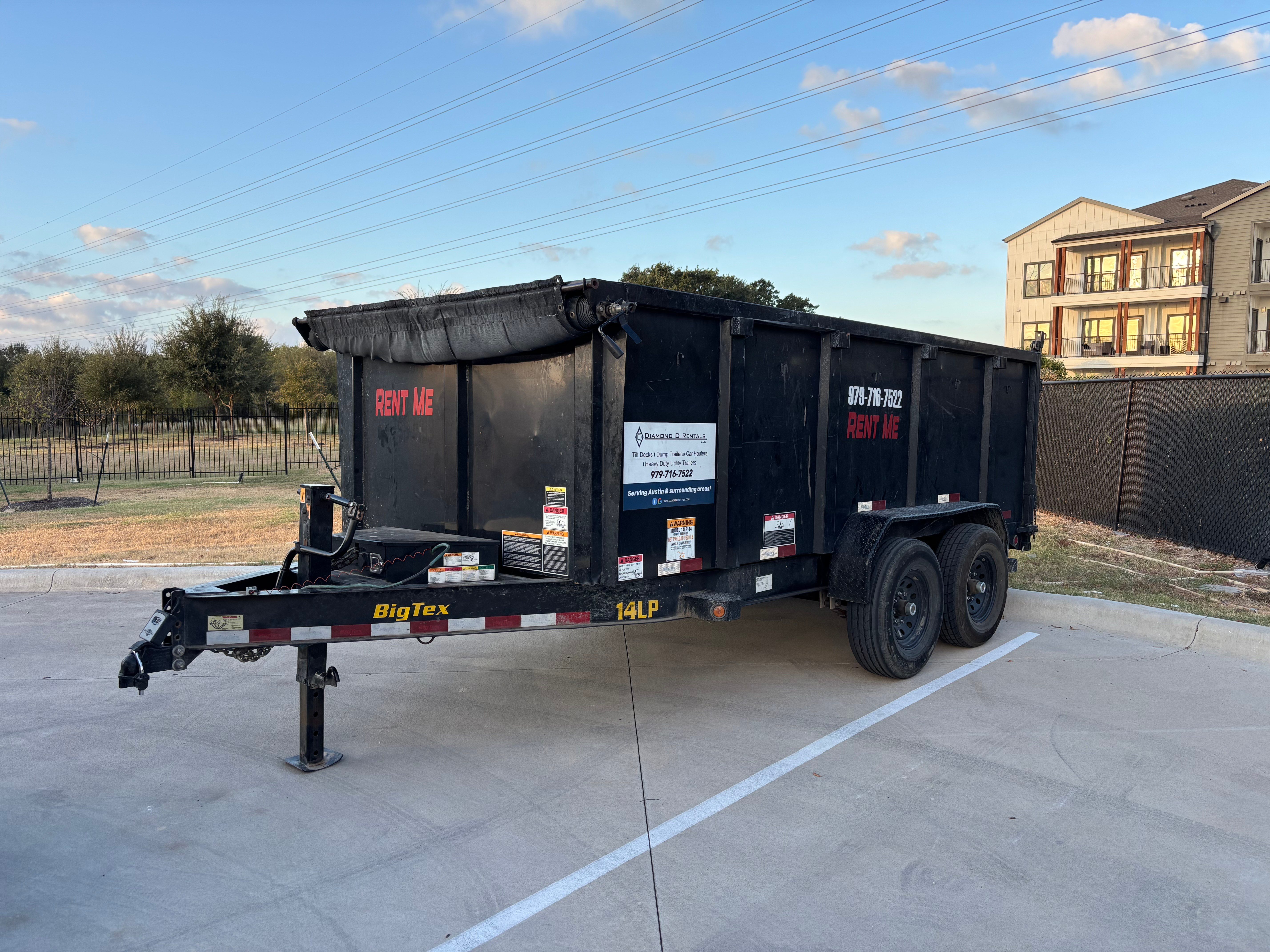 7x14ft (4ft) Big Tex Dump Trailer thumbnail 2